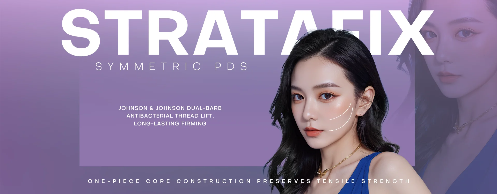 STRATAFIX™ Symmetric PDS | Johnson & Johnson Dual-Barb Antibacterial Thread Lift, Long-Lasting Firming