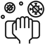 Disinfect area icon