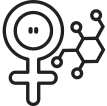 Female hormones illustration