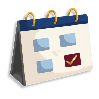 每週一次示意圖