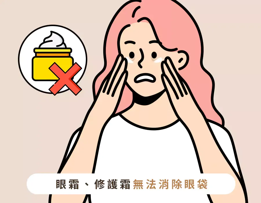 眼袋消除偏方1：擦眼霜、修護霜
